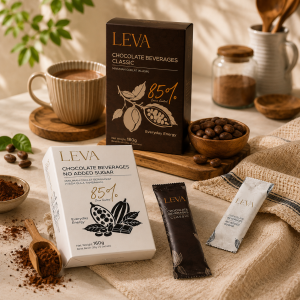 [Combo] LEVA Chocolate Drink Classic & No added sugar | 85% Cocoa | Premium Hot Chocolate Drink Mix